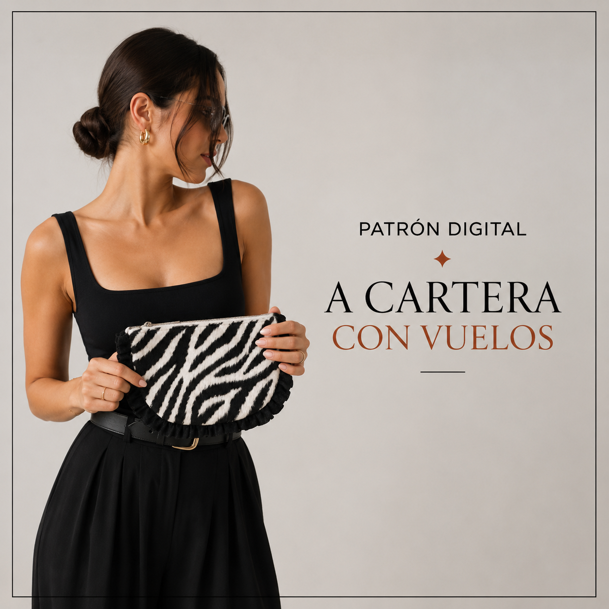 Patrón cartera zebra